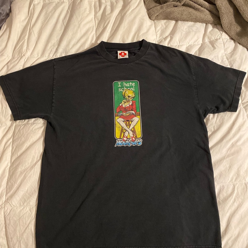 Hook ups “I hate school” T-shirt *RARE* size L